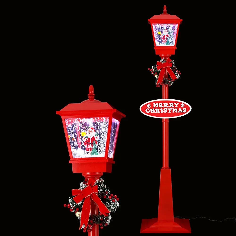 1.8M LED Christmas Lamp Post, Music & Snowfall by Jingle Jollys