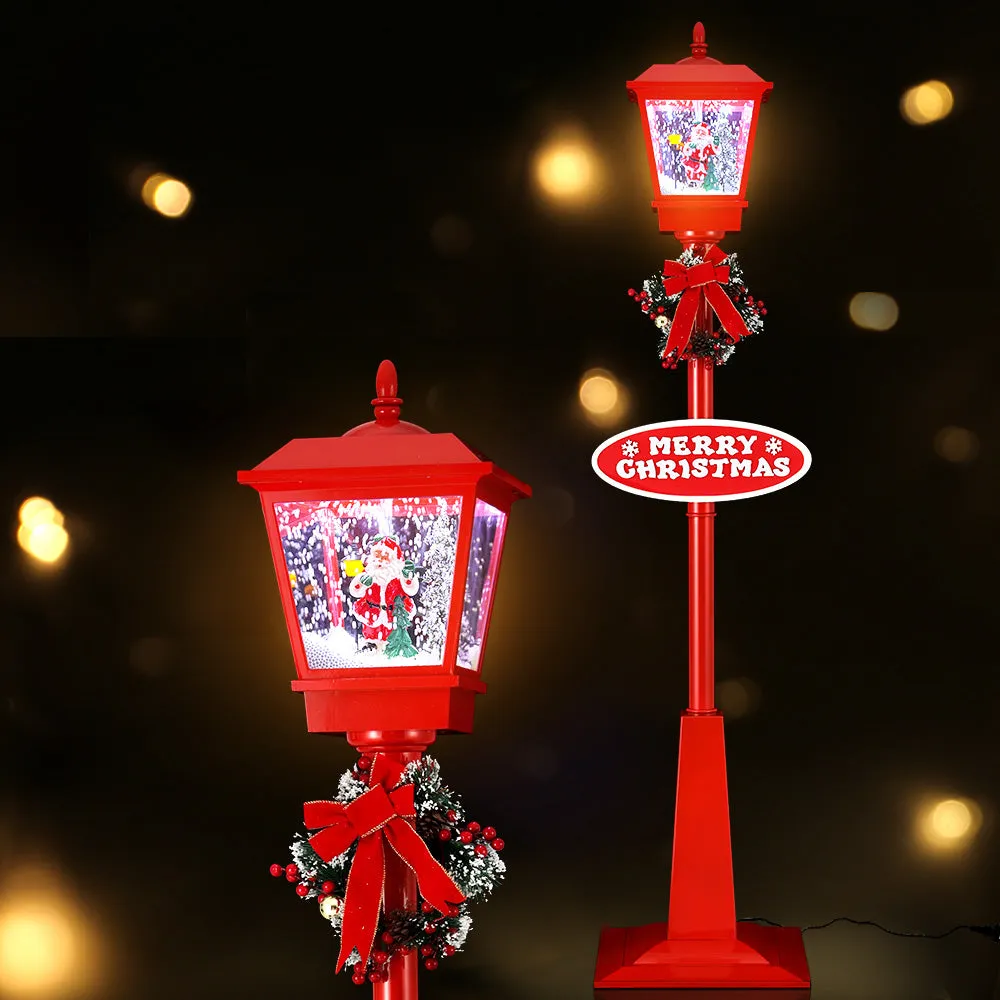 1.8M LED Christmas Lamp Post, Music & Snowfall by Jingle Jollys