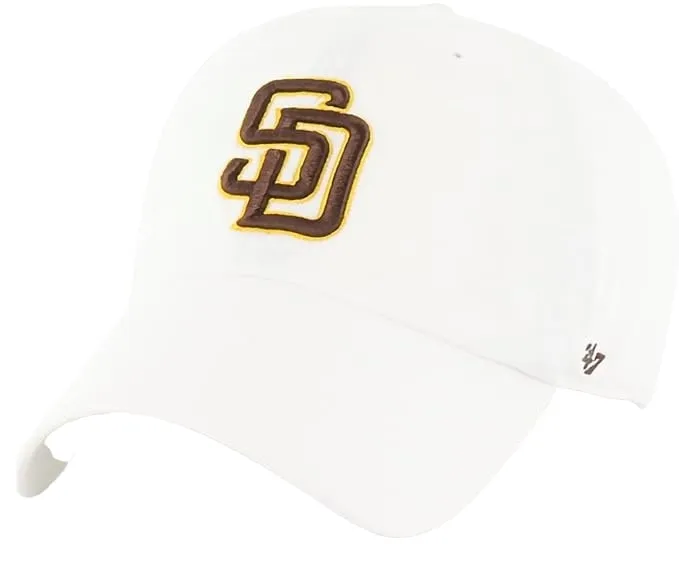 47 MLB White San Diego Padres Clean Up Adjustable Hat Cap