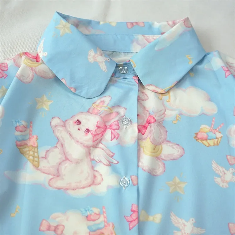 Angel Bunny Button-Up