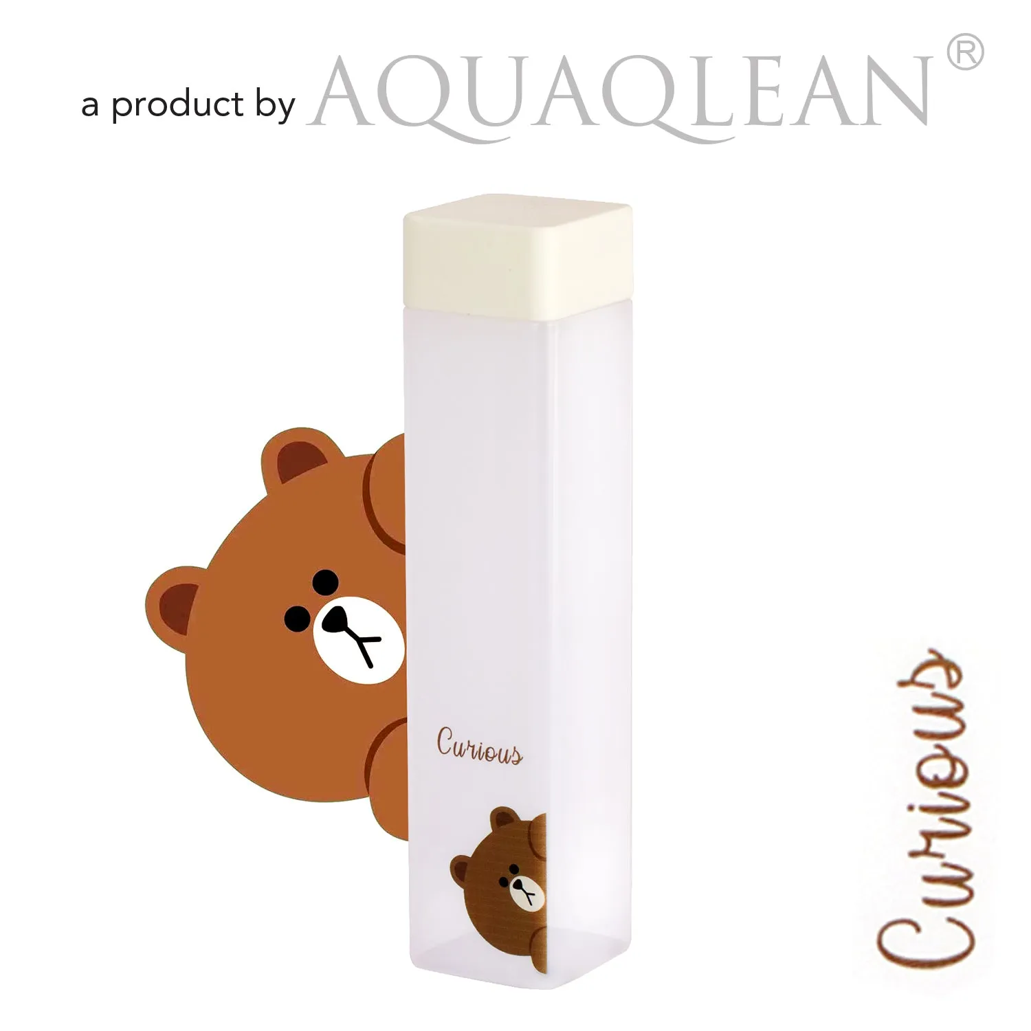 Aquaqlean Frosty 950ml - Choose Your Personality  Kids & School  Water Bottle - Happy (Hippo) 1 Pcs Pack