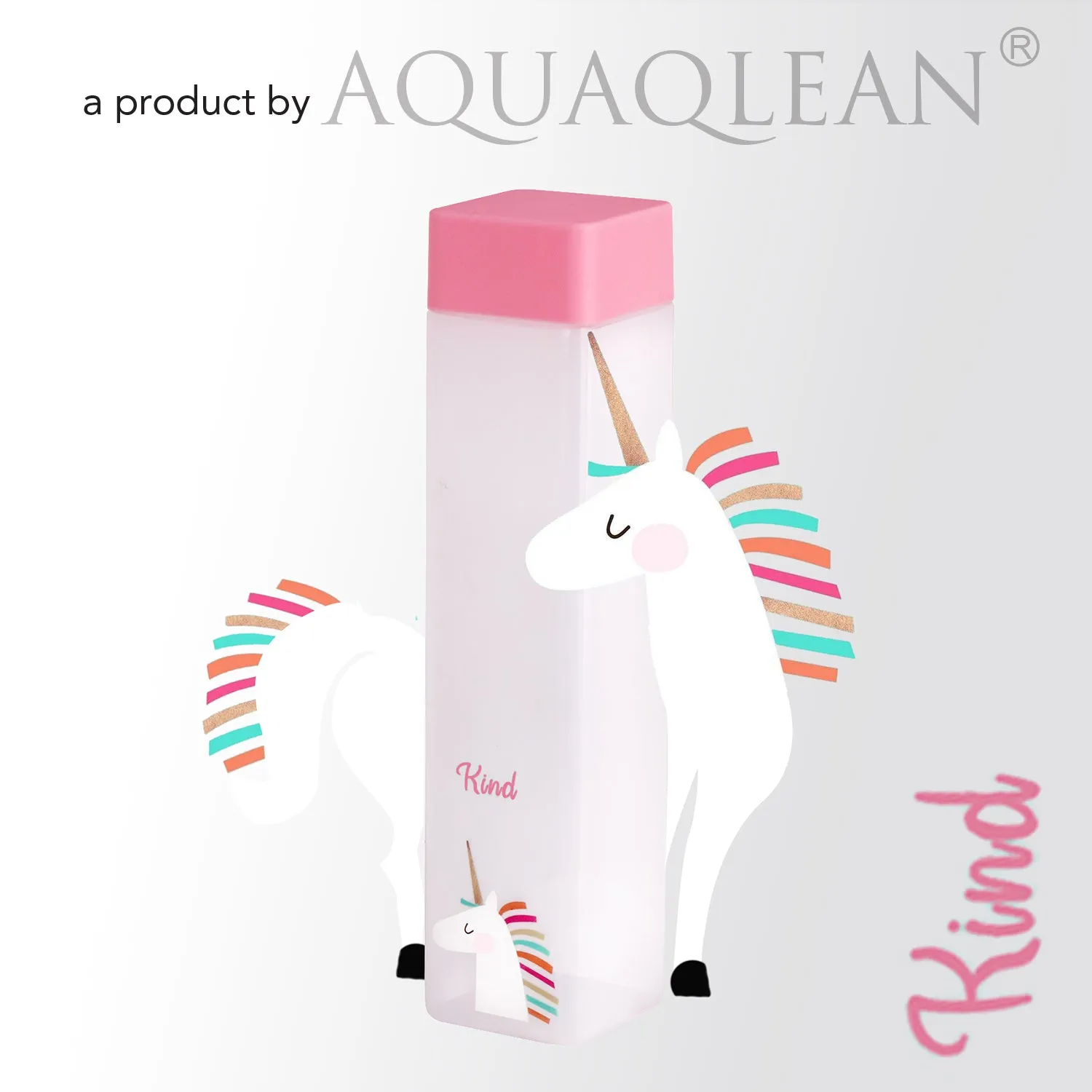 Aquaqlean Frosty 950ml - Choose Your Personality  Kids & School  Water Bottle - Kind (Unicorn) 1 Pcs Pack