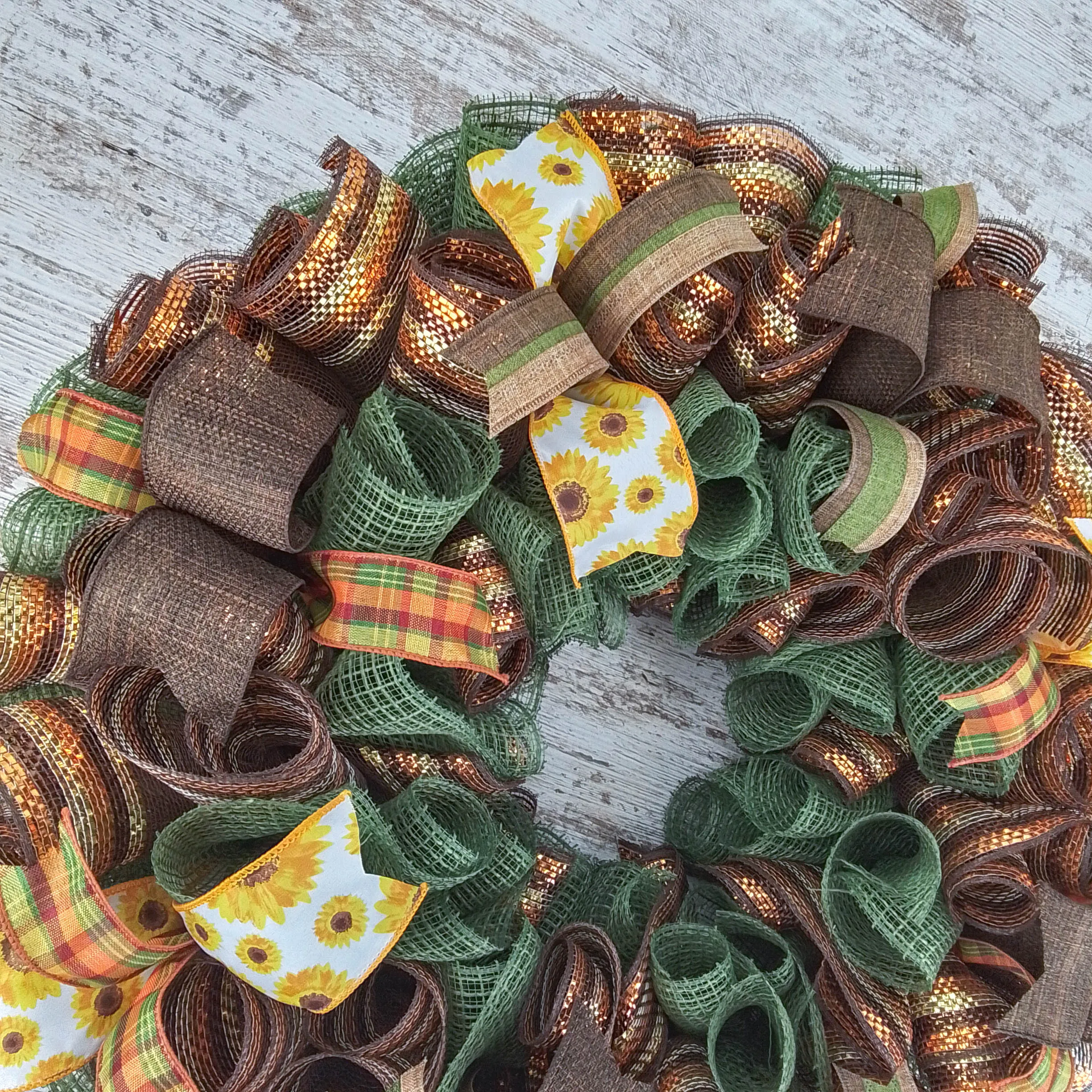 Autumn Inspired Burlap Wreath, Fall Themed Door Hanger, Seasonal Home Decor