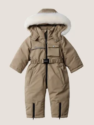 Baby Boys Girls Hooded Fleece Children Ski Suit Onesie