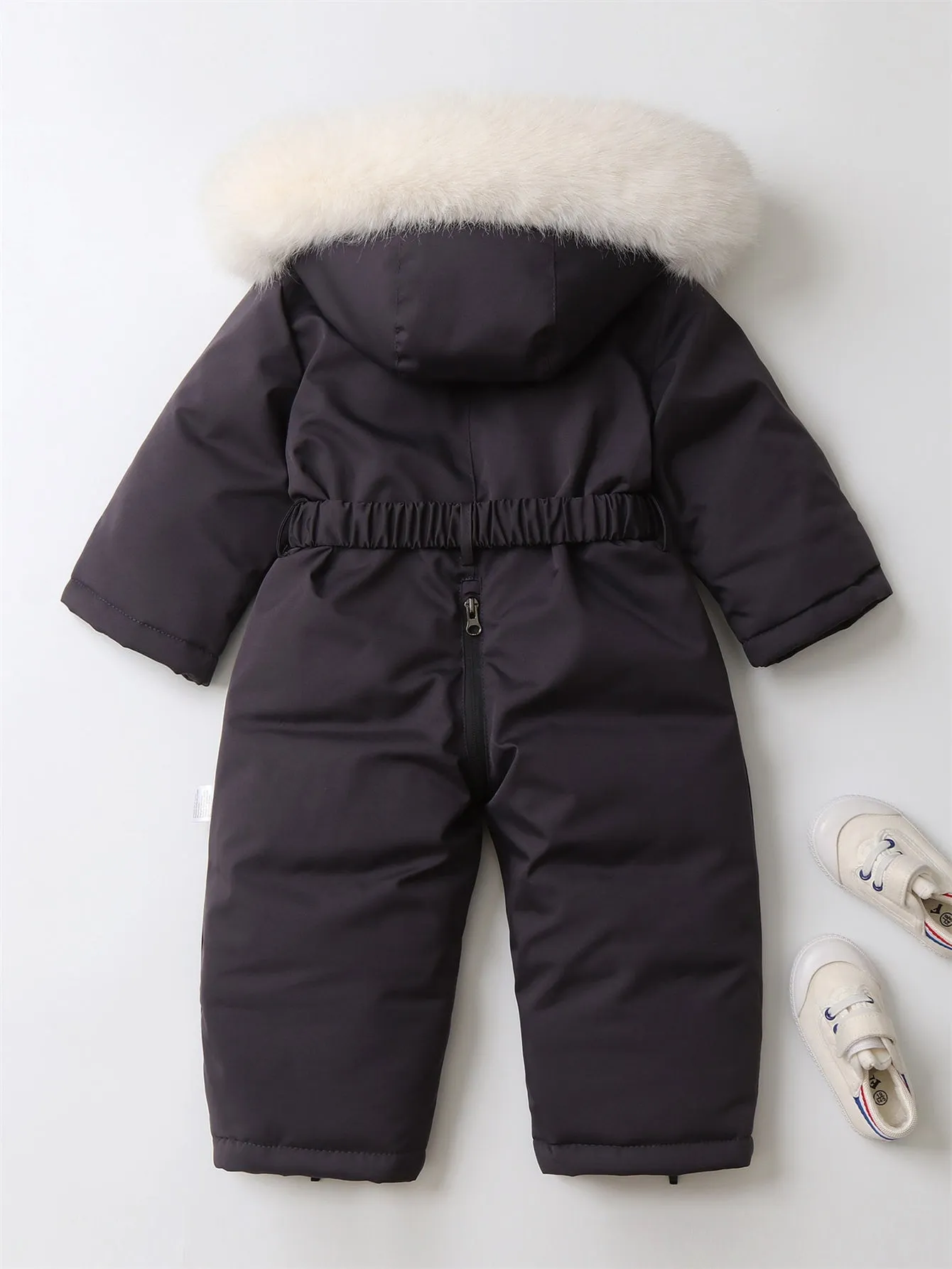 Baby Boys Girls Hooded Fleece Children Ski Suit Onesie