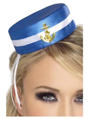 Blue Sailor Pillbox Hat