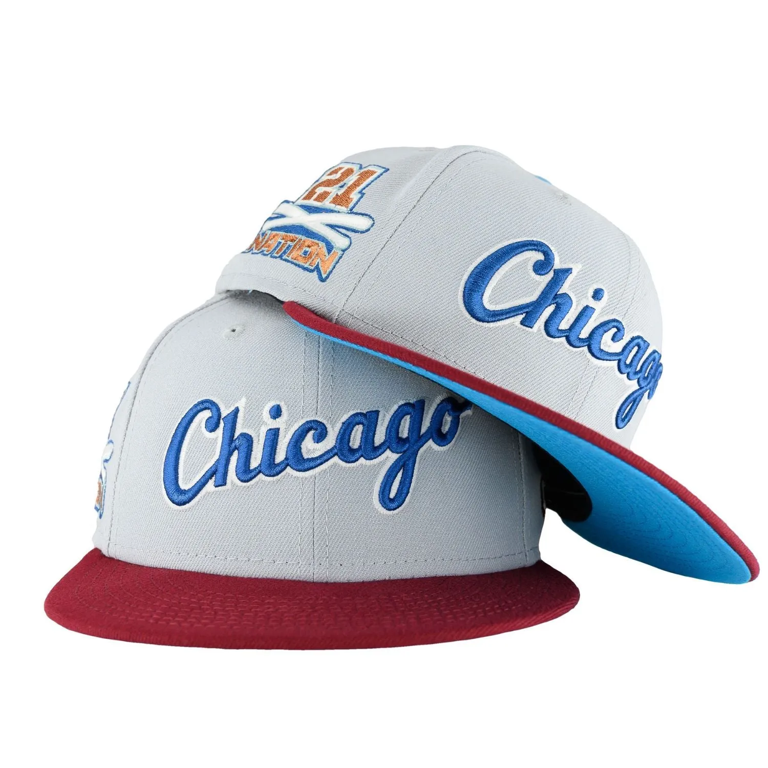 Chicago White Sox Dolphin Grey/Cardinal Red New Era 59FIFTY Fitted Hat