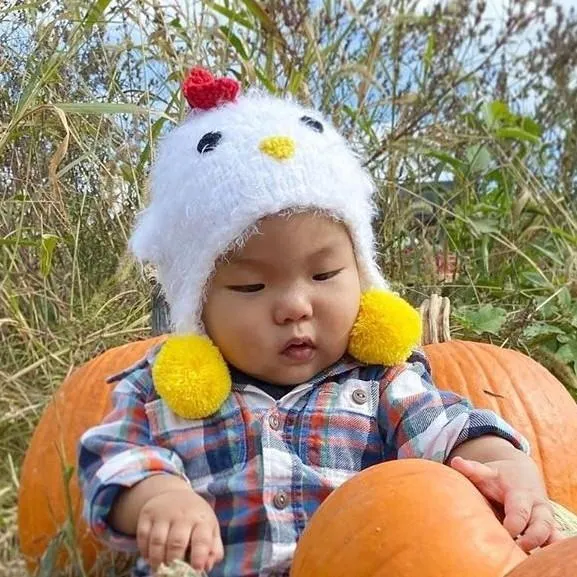 Chicken Earflap Beanie Hat for Babies, Toddlers & Kids