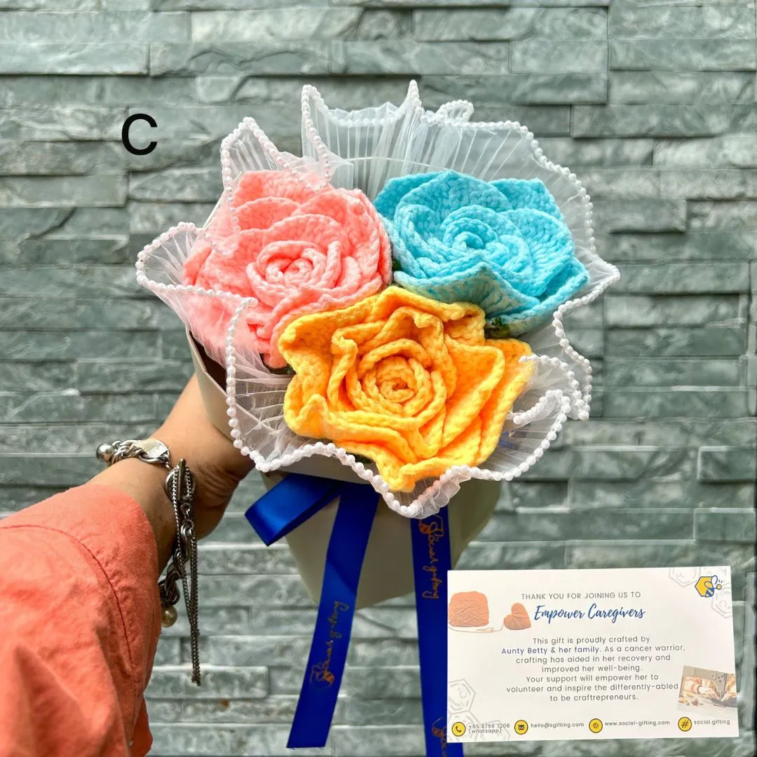 Crocheted Rose Bouquet