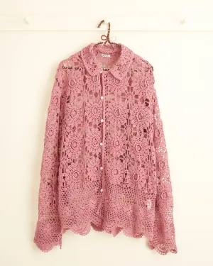 Dahlia Doily Long Sleeve Shirt - L