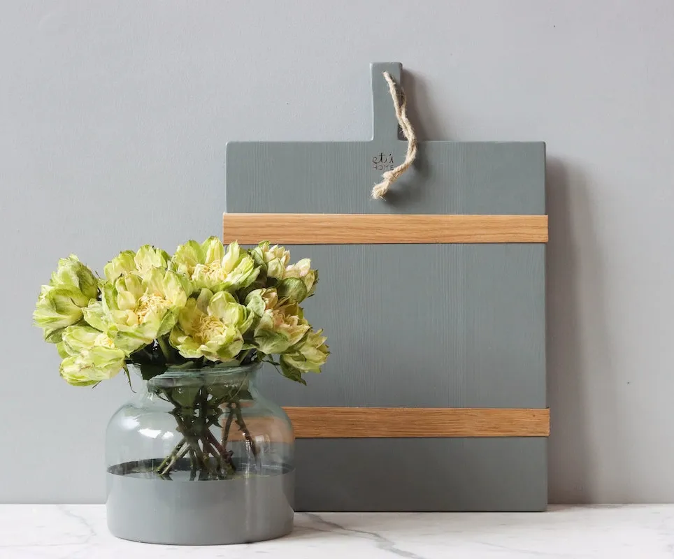 Grey Colorblock Flower Vase
