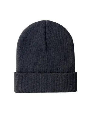 HAAKWEAR Traditional Silent Cuffed Beanie, Charcoal Black