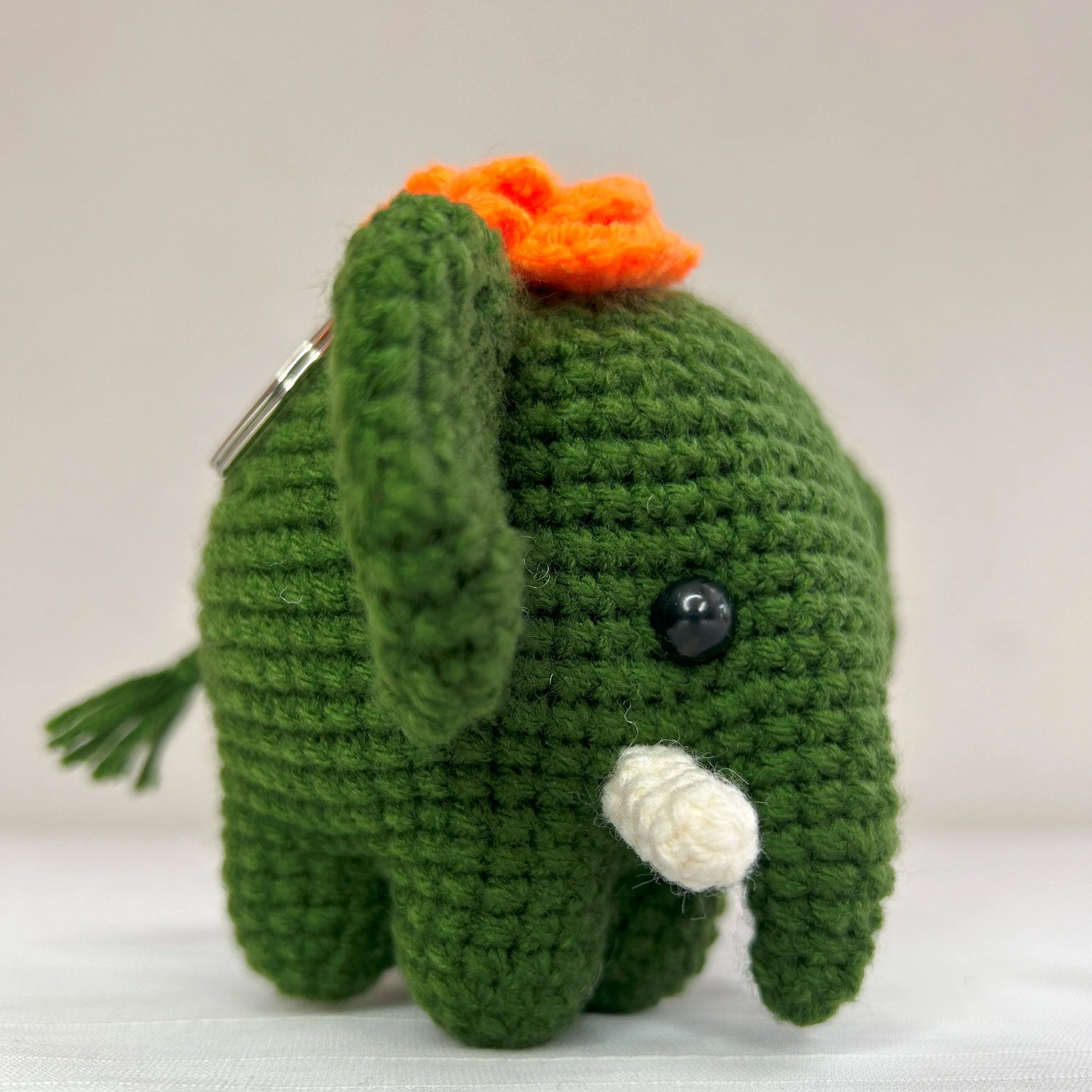 Hand Crocheted Elephant Keyring (Large)