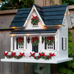 Holiday Bird House with LEDs