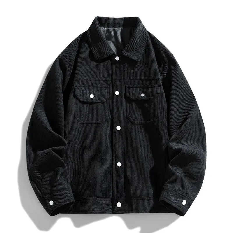 INSTOCK - 2024 new lambskin collar corduroy men's jacket