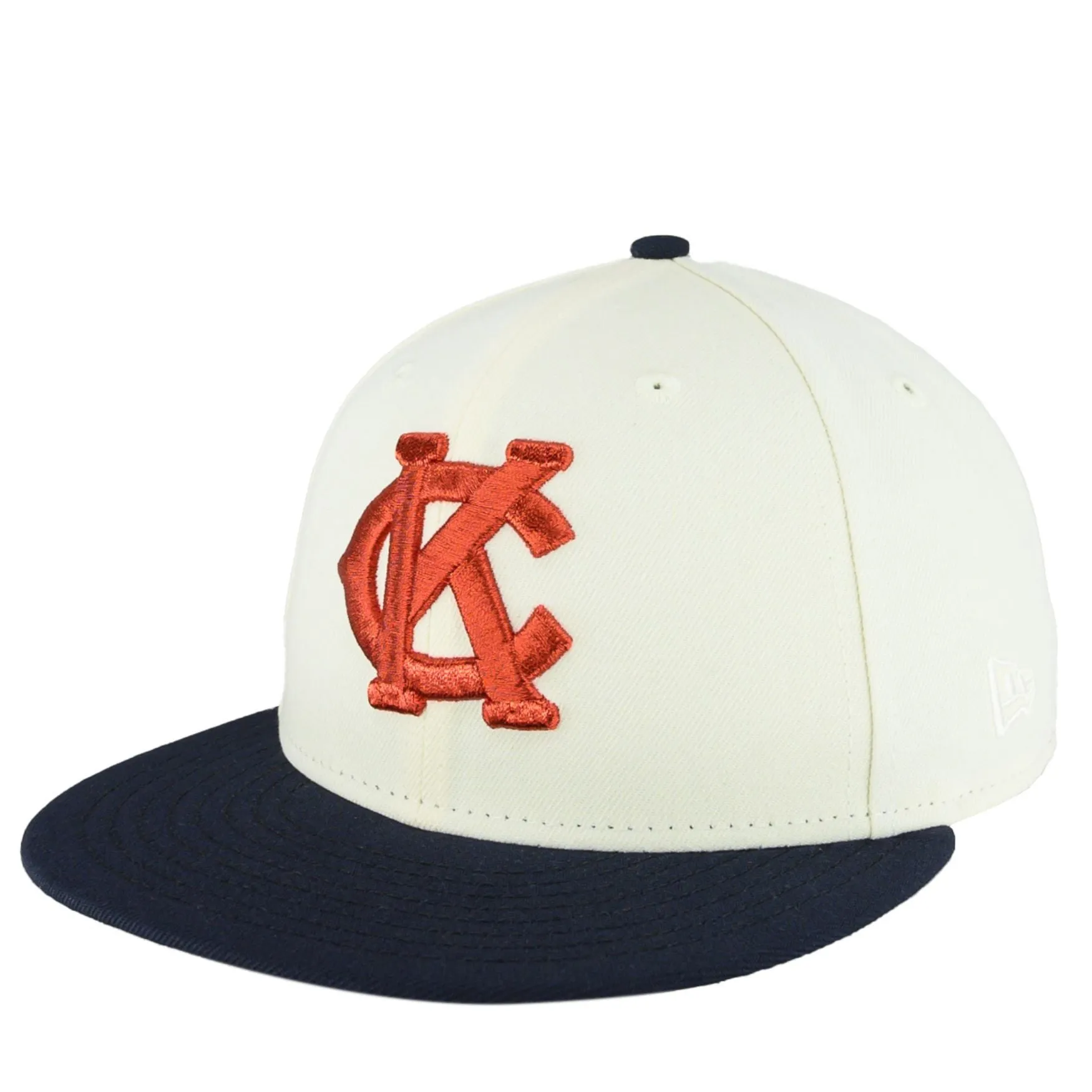 Kansas City Monarchs Chrome White/Navy JR 75th New Era 59FIFTY Fitted Hat