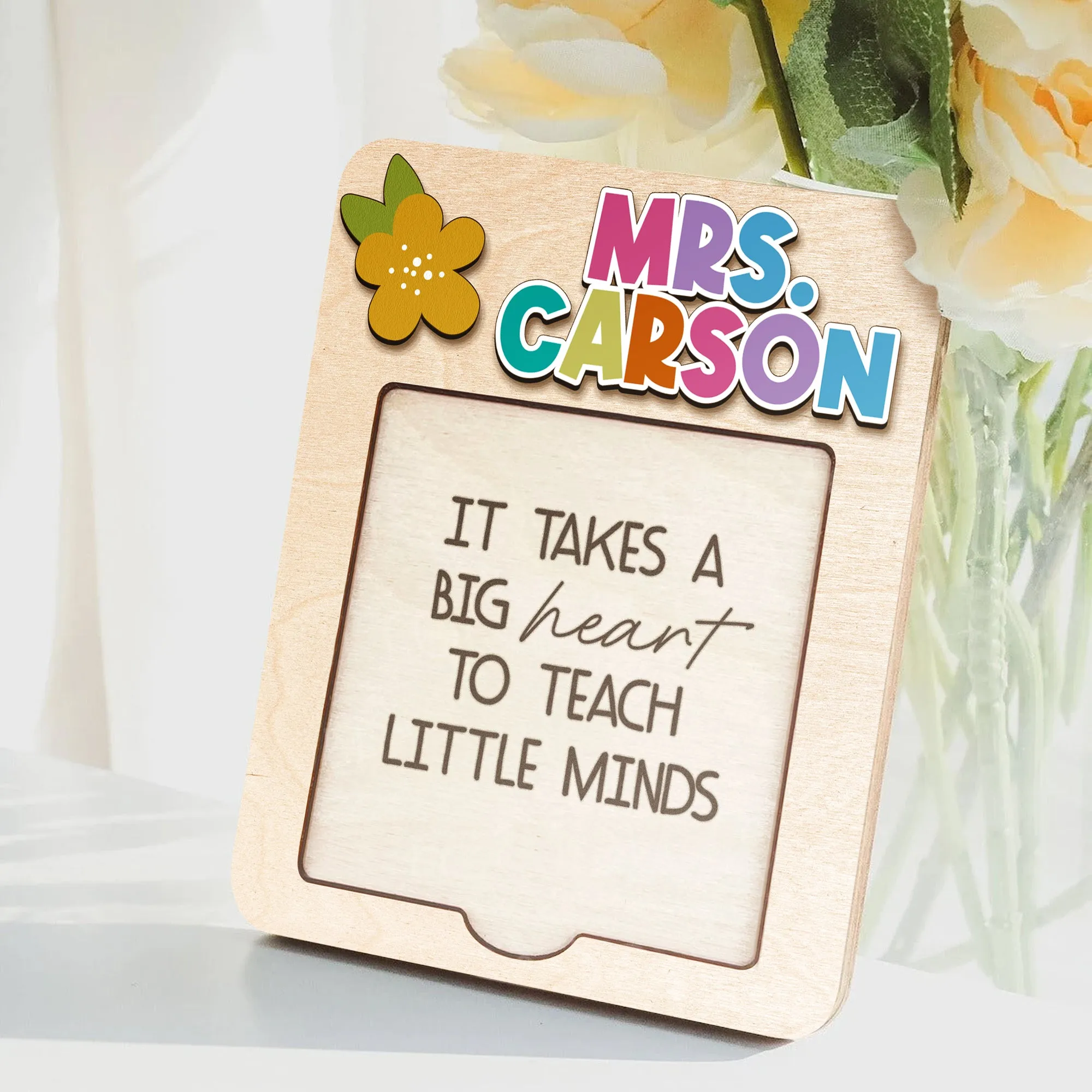 Personalized Sticky Note Holder for Teacher SN10