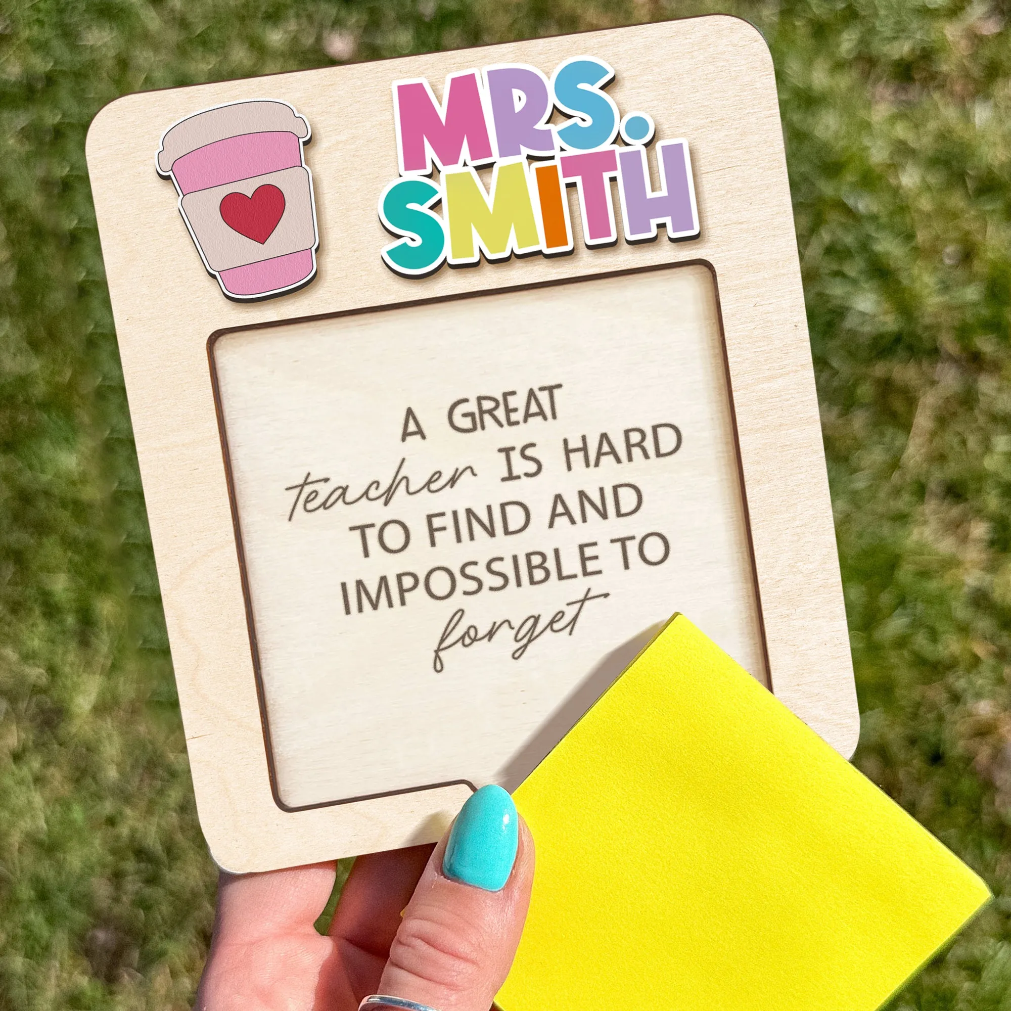 Personalized Sticky Note Holder for Teacher SN10