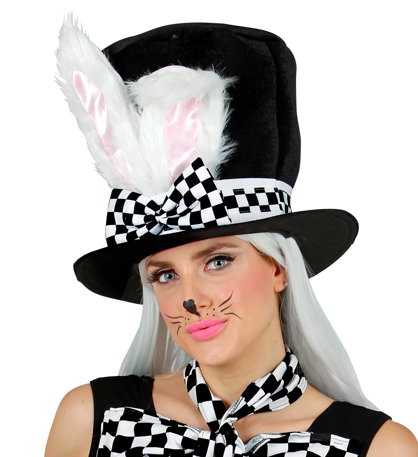 Top Hat With Bendable Bunny Ears