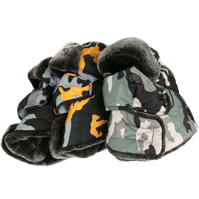 Unisex Camouflage Bomber Hat Russia Ushanka Trapper Cap Male Waterproof Faux Fur Earflap Winter Snow Skiing Hats