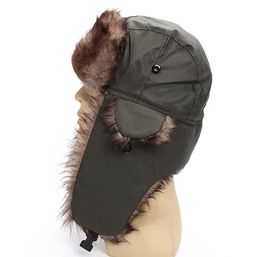 Winter Hat Keep Warm Unisex Winter Trapper Aviator Trooper Earflap 2019 Russian Ski Hat Fur Bomber Faux Fur Fashionable Hats