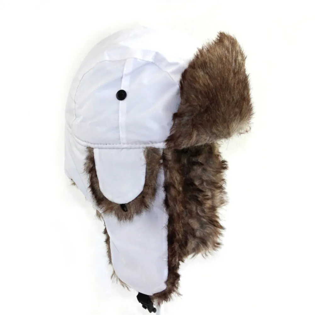 Winter Hat Keep Warm Unisex Winter Trapper Aviator Trooper Earflap 2019 Russian Ski Hat Fur Bomber Faux Fur Fashionable Hats