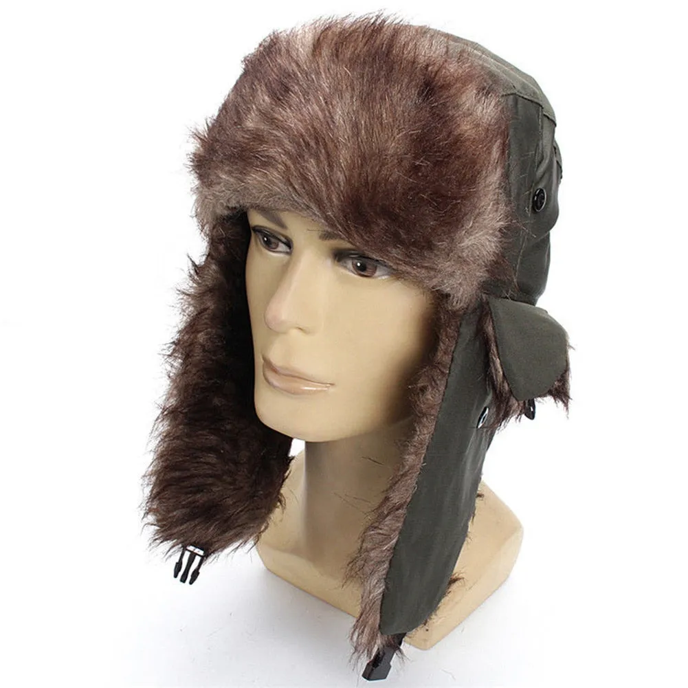 Winter Hat Keep Warm Unisex Winter Trapper Aviator Trooper Earflap 2019 Russian Ski Hat Fur Bomber Faux Fur Fashionable Hats