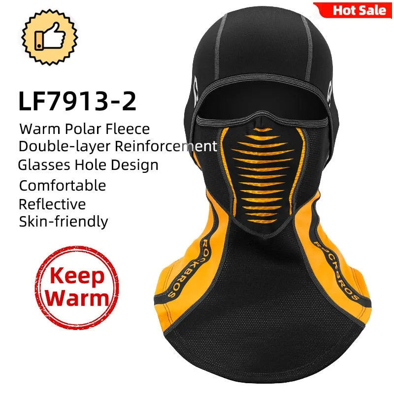 Winter Thermal Fleece Ski Mask Full Face Cover Snowboard Hood Scarfs Outdoor Sport Windproof Cycling Headgear Balaclava