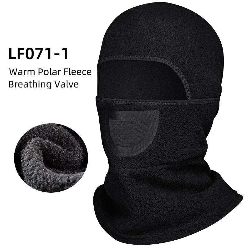 Winter Thermal Fleece Ski Mask Full Face Cover Snowboard Hood Scarfs Outdoor Sport Windproof Cycling Headgear Balaclava