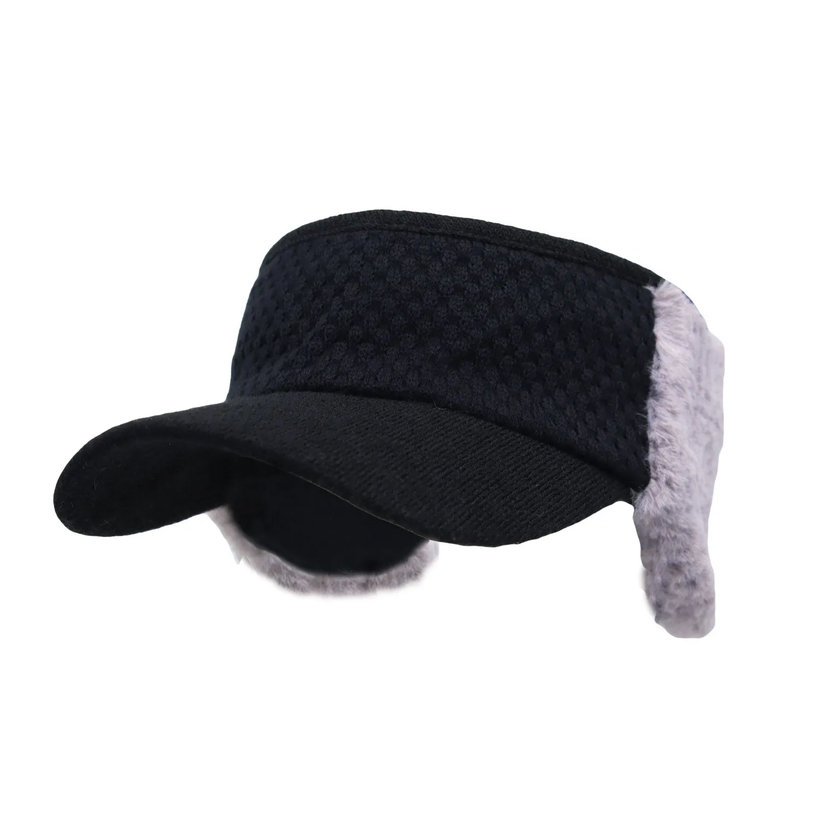 Winter Wool Warm Visor Earflap Hat Windproof Knit Cap SLV1370