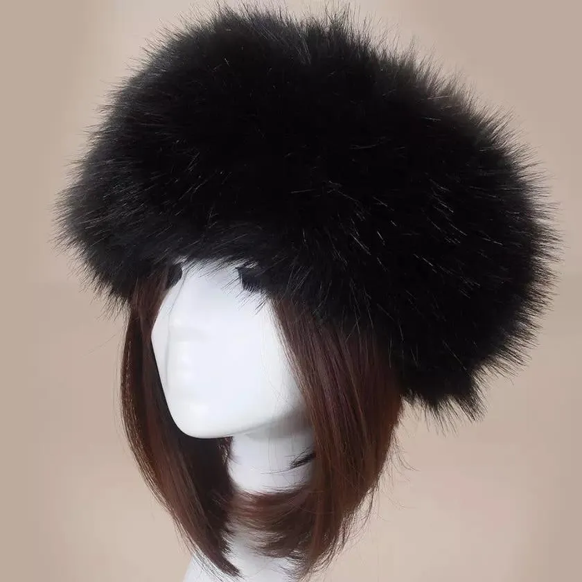 Women's Russian Faux Fluffy Fox Fur Hat