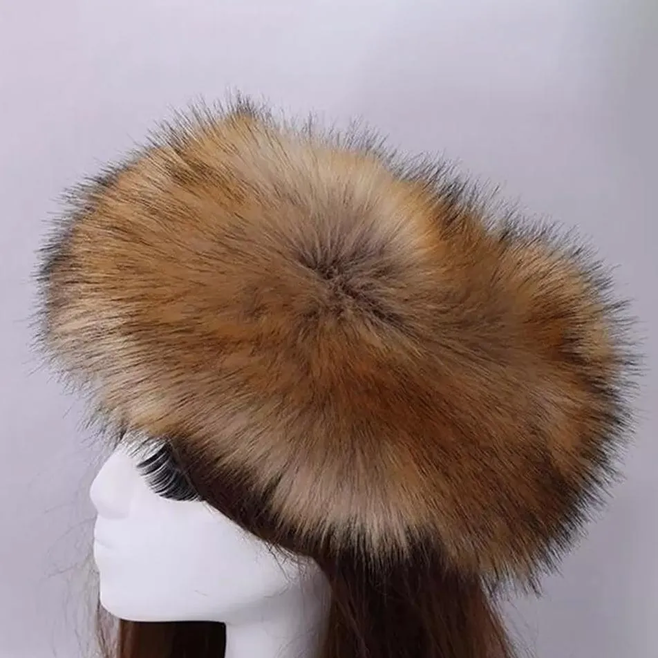 Women's Russian Faux Fluffy Fox Fur Hat